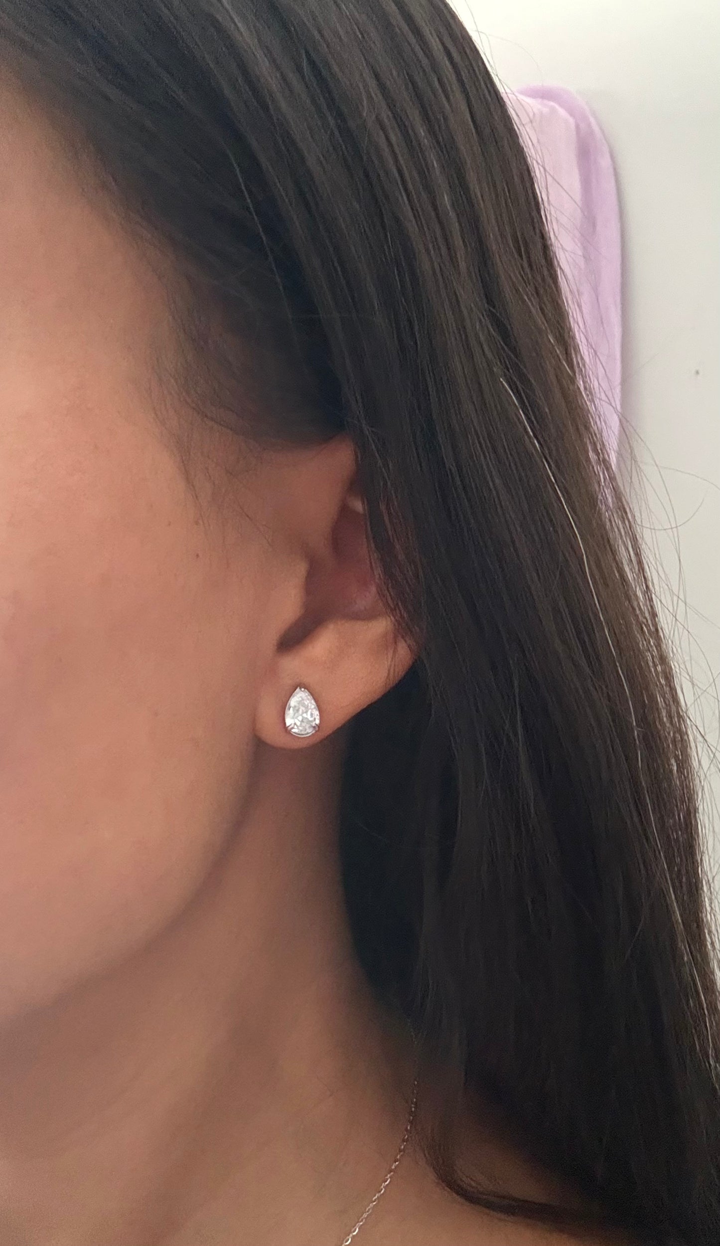 Waterdrop Zircon Necklace and Earring Set