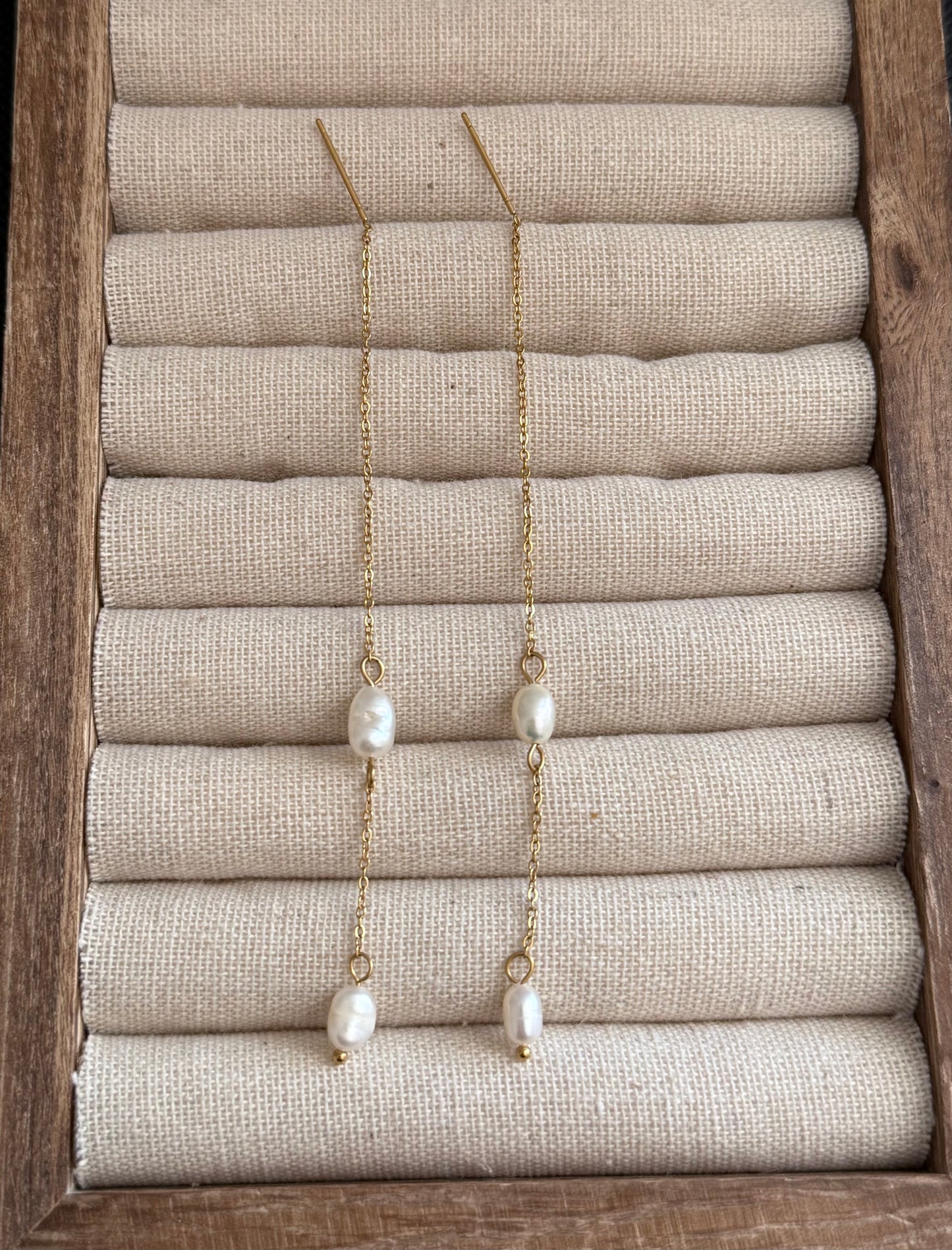 Pearl Threader Earrings