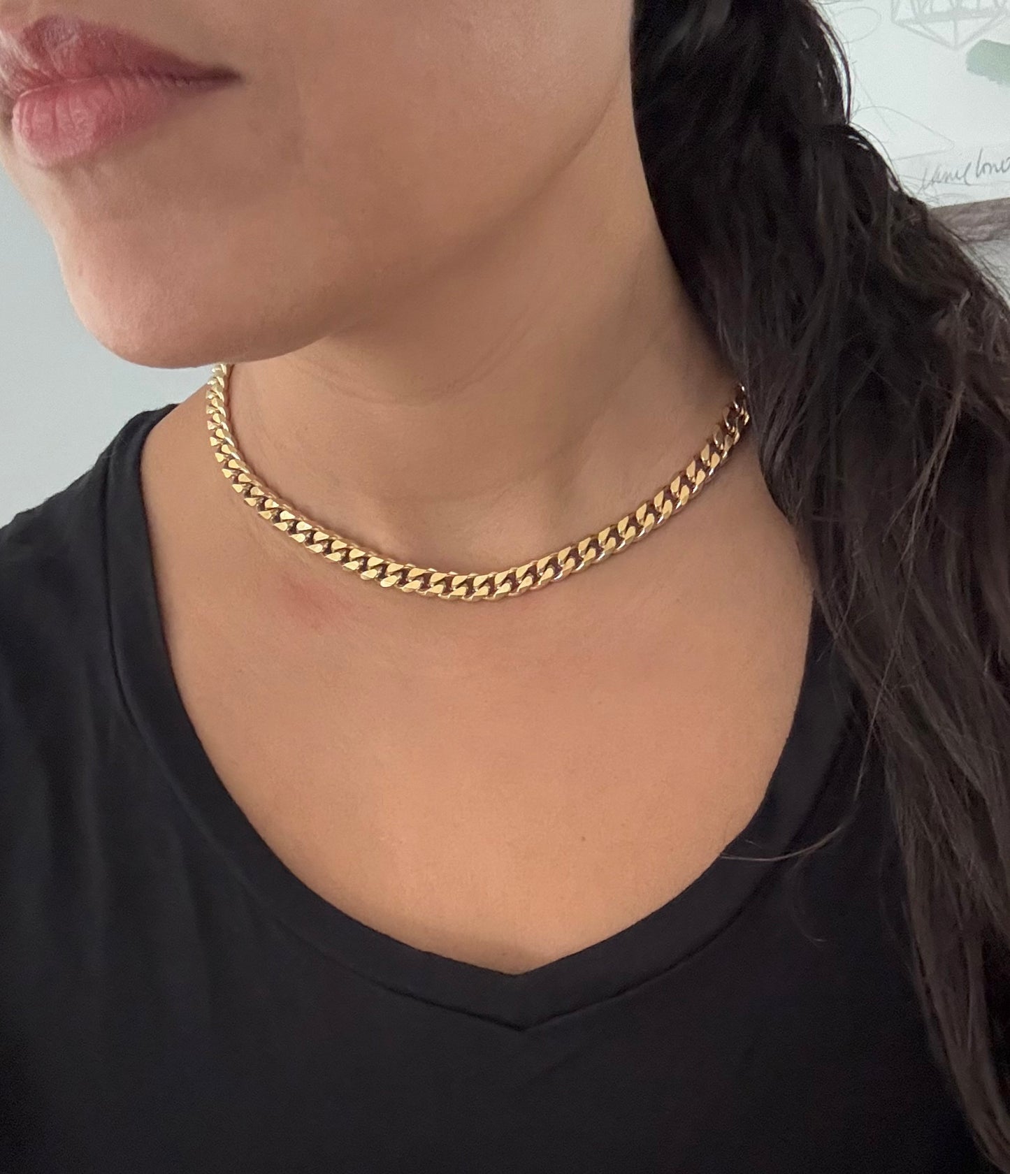 14k Gold Plated Cuban Chain Necklace