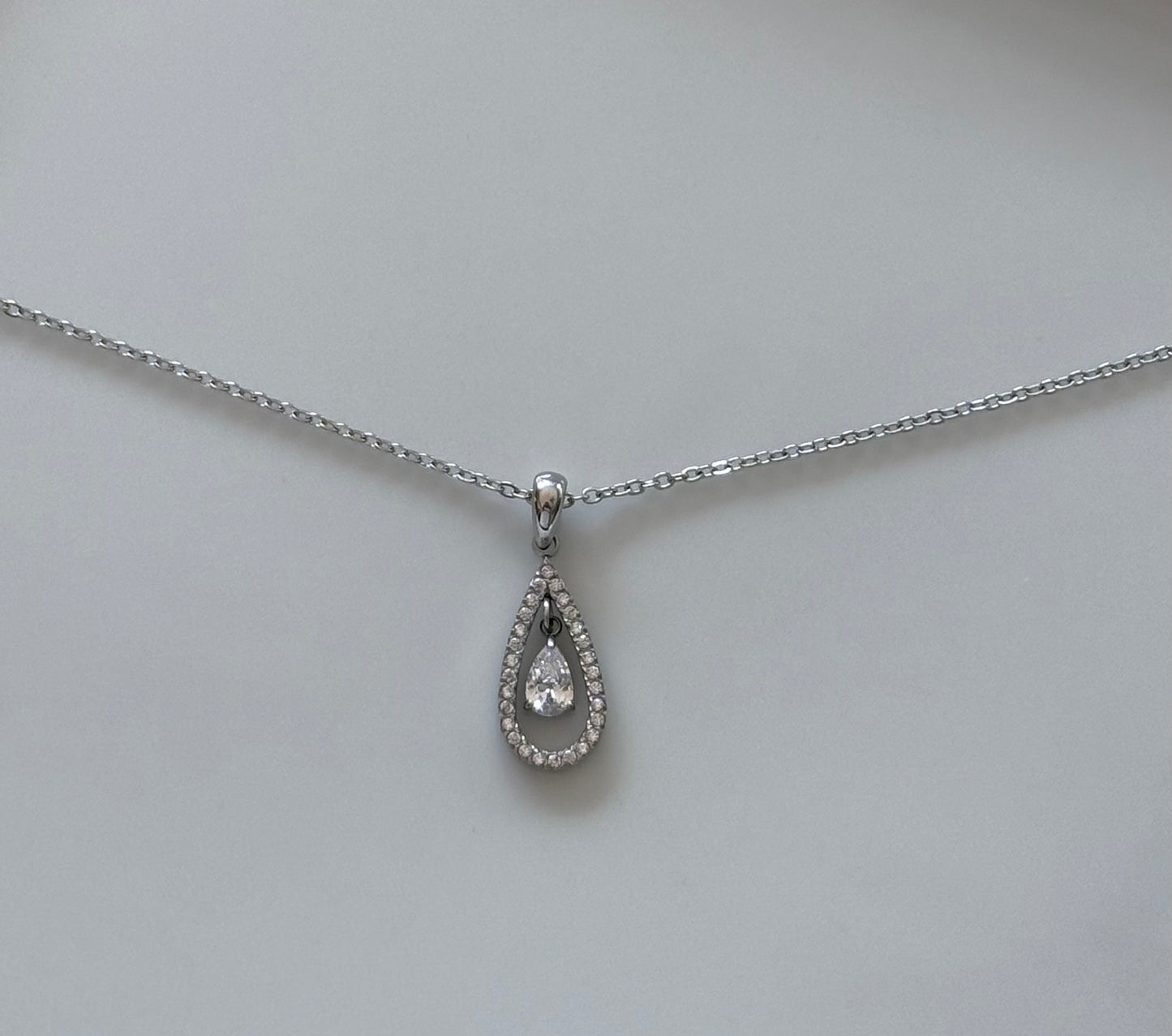 Sparkling Tear Drop Necklace