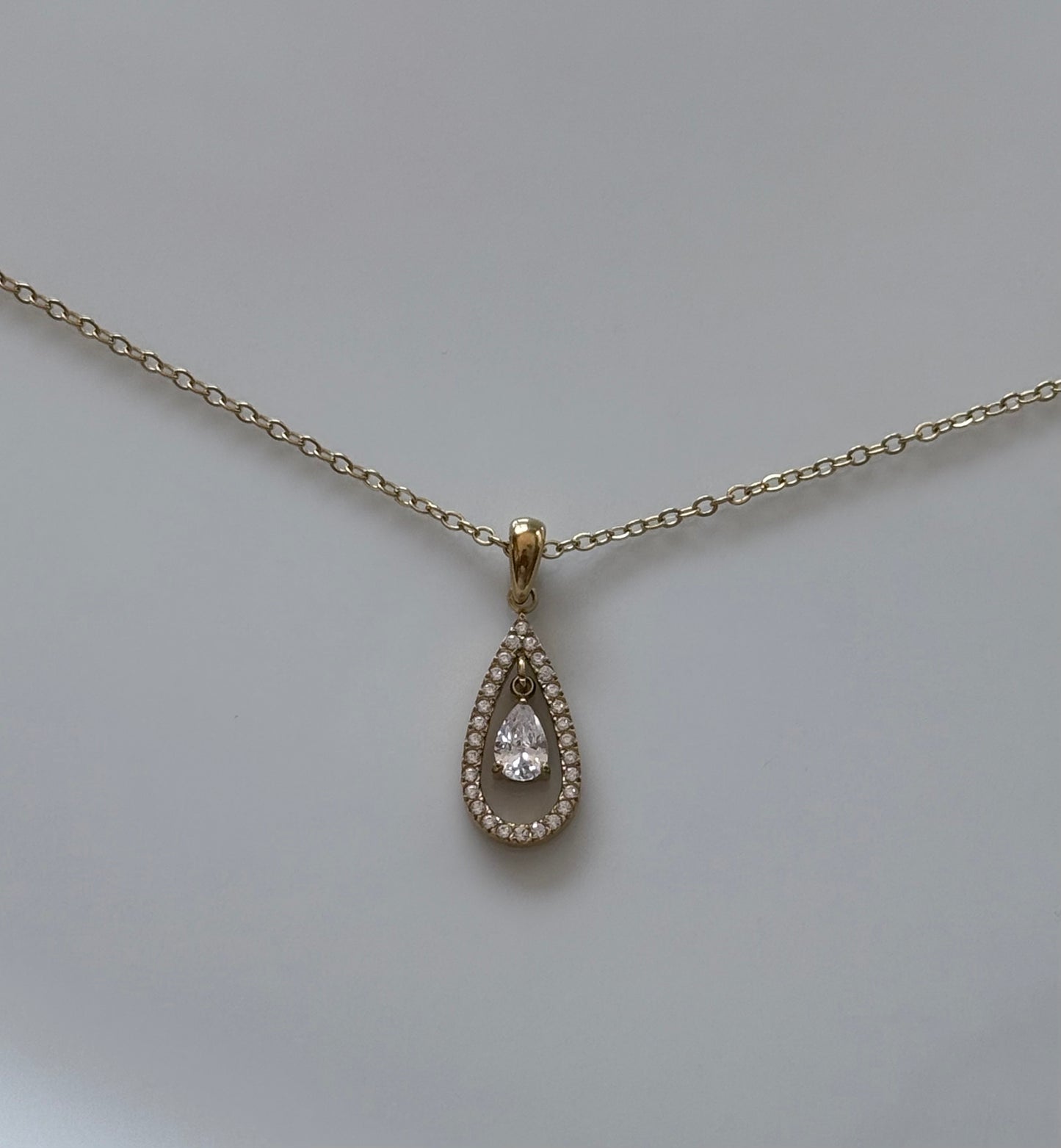Sparkling Tear Drop Necklace