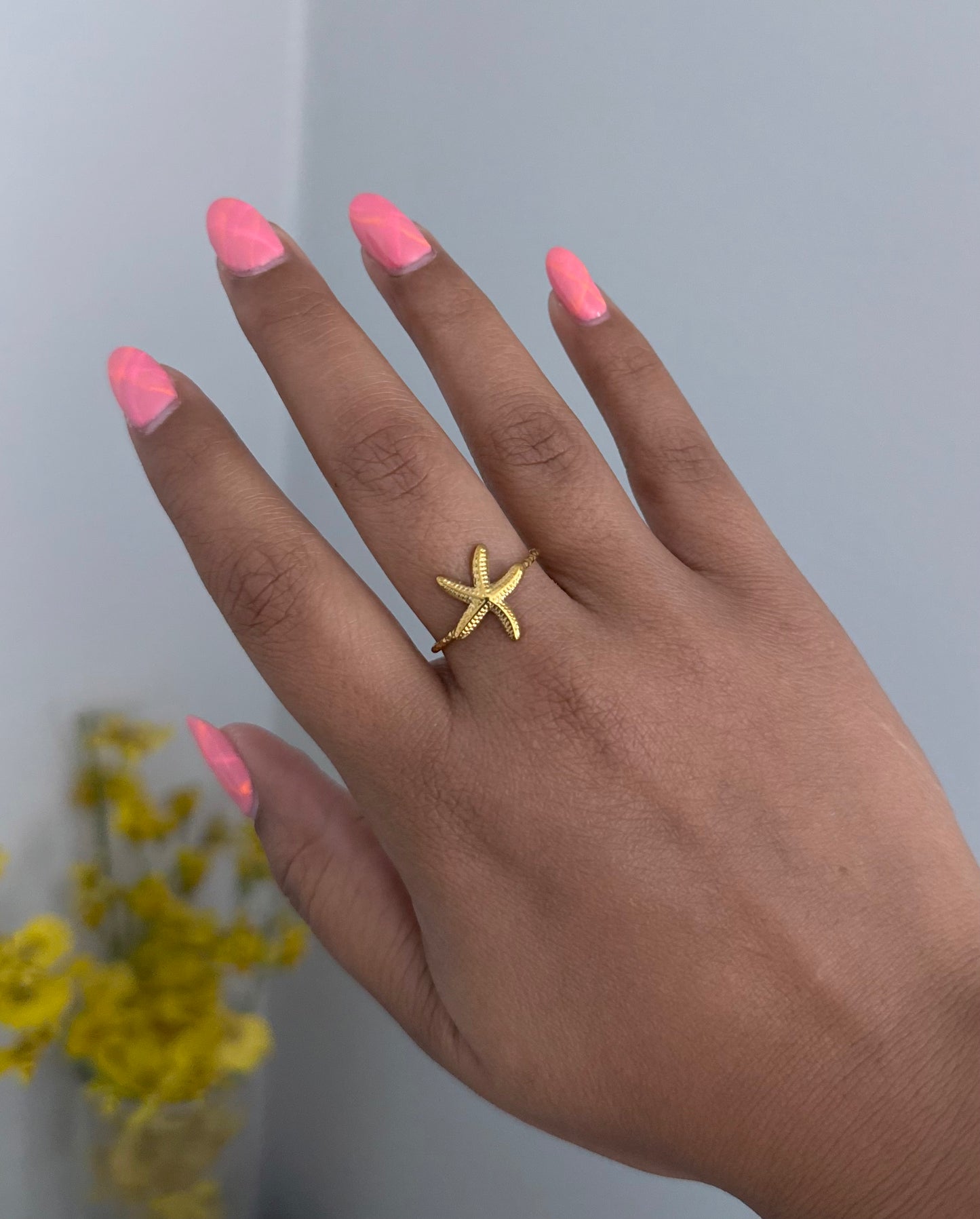 Golden Starfish Ring
