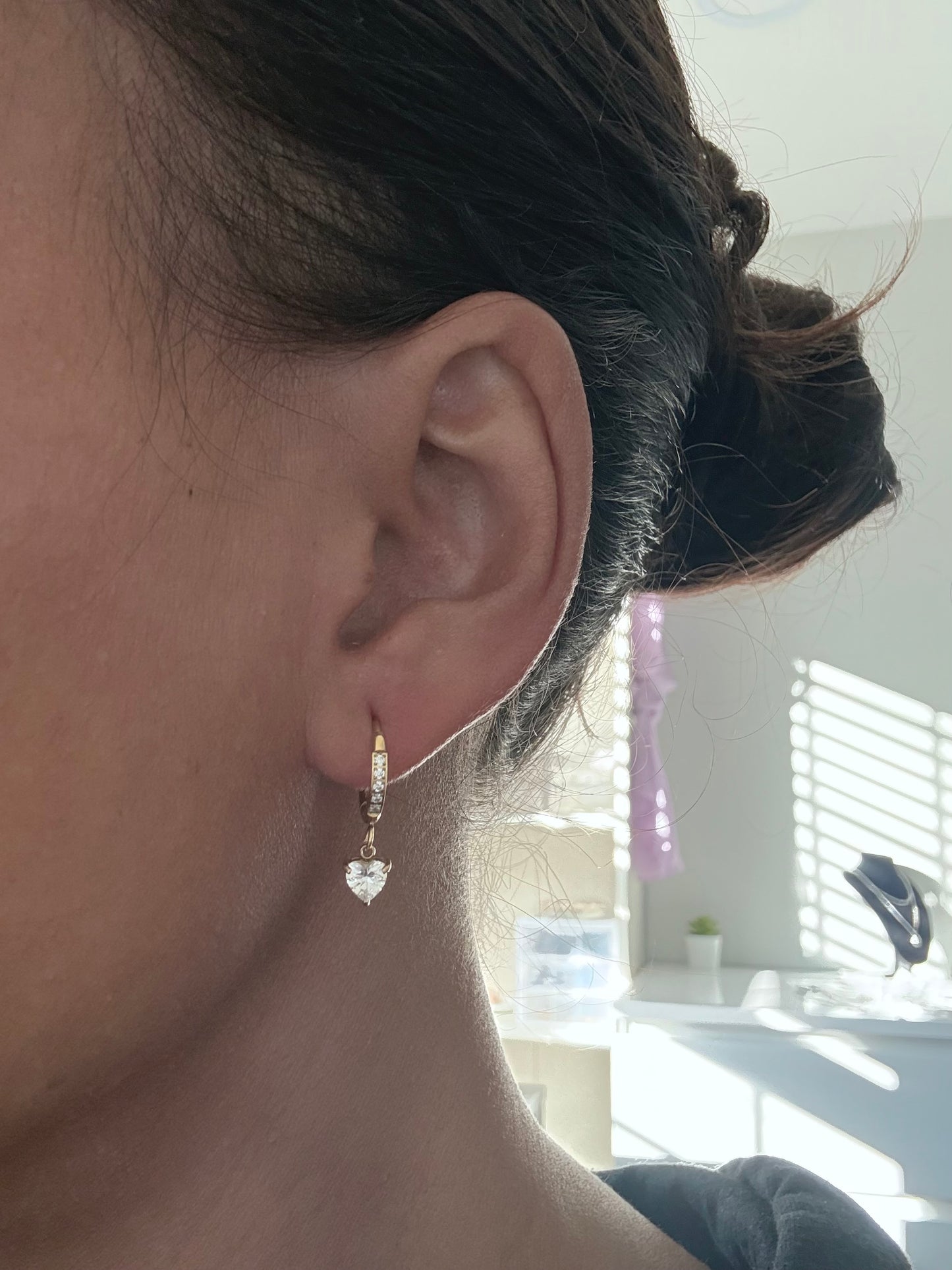 Sweetheart Huggie Earrings