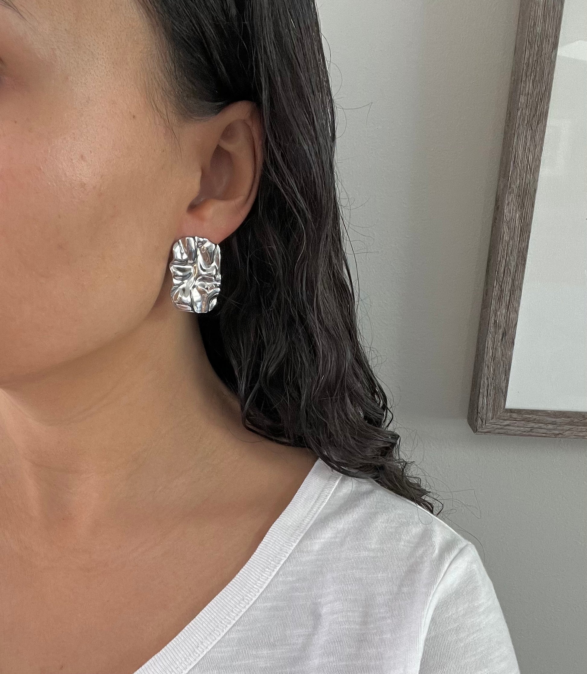 geometric textured earrings