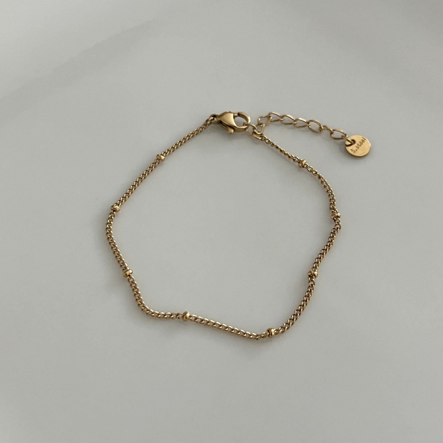 beaded chain bracelet dainty