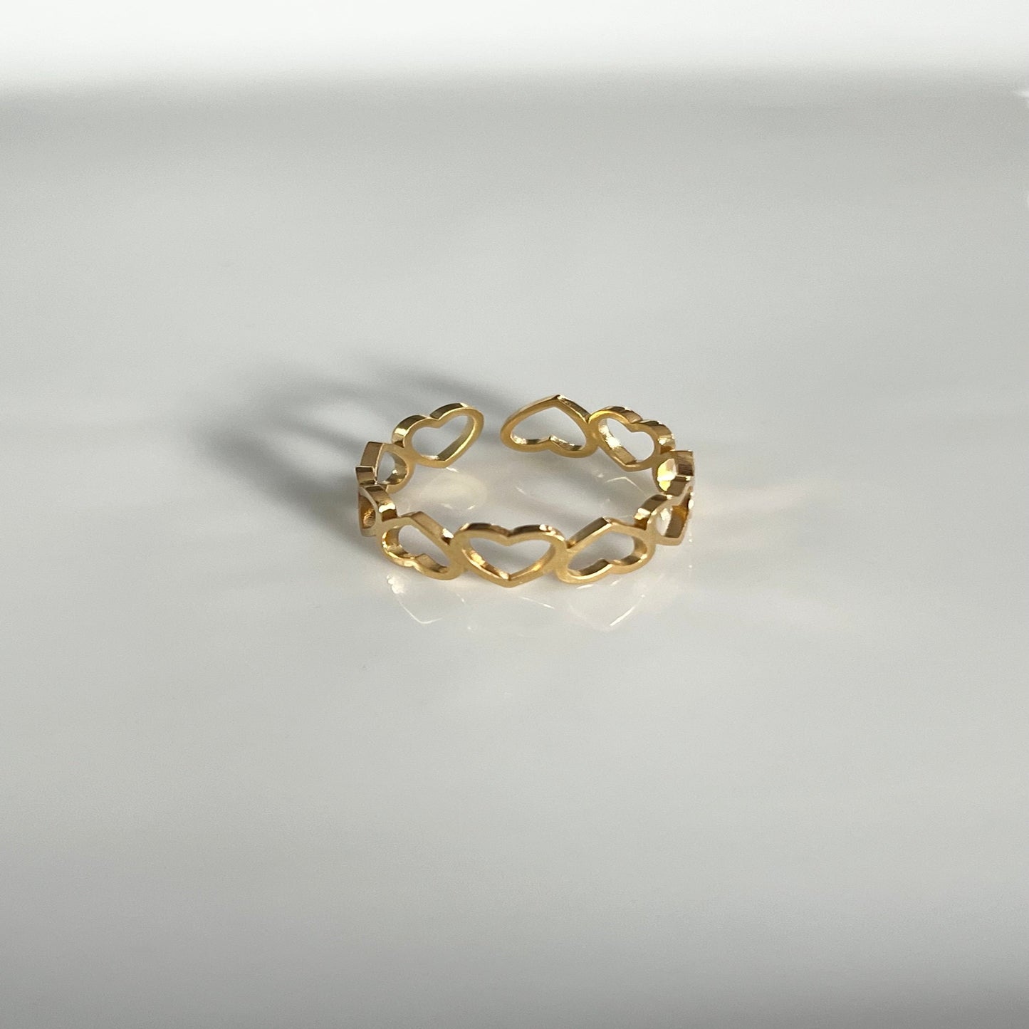 Open Hearts Adjustable Ring