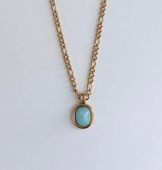 Aqua Pendant Necklace