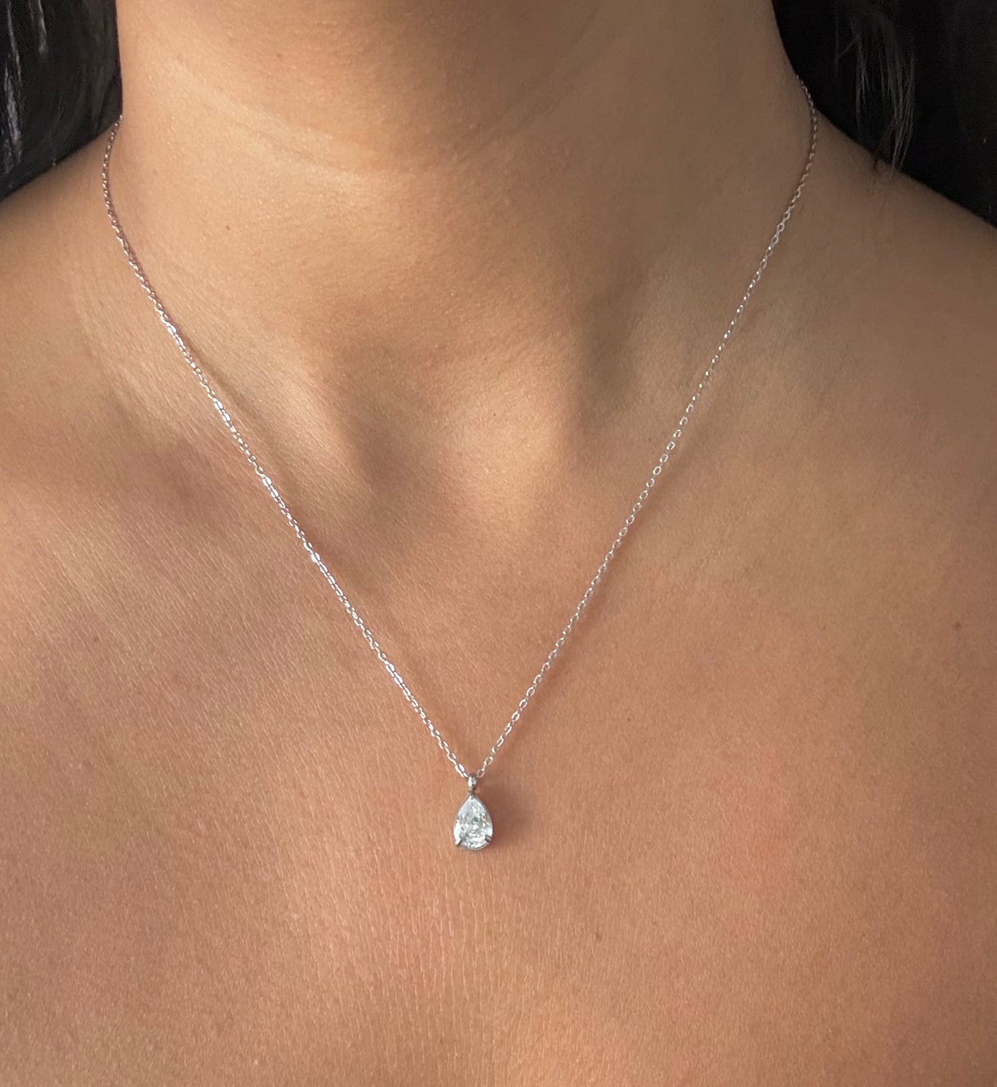 Waterdrop Zircon Necklace and Earring Set