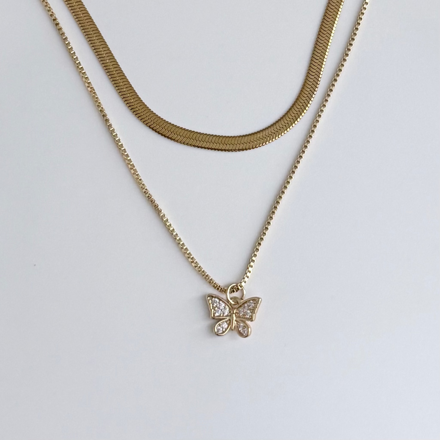 Butterfly Layered Necklace