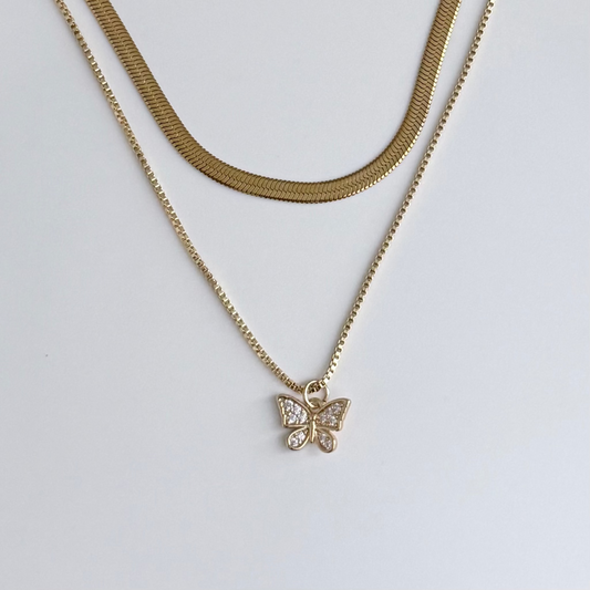 Butterfly Layered Necklace