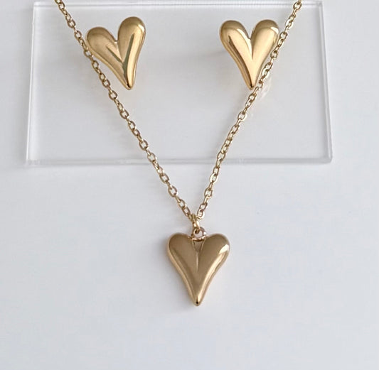 The Jolie Heart Set Necklace & Earrings