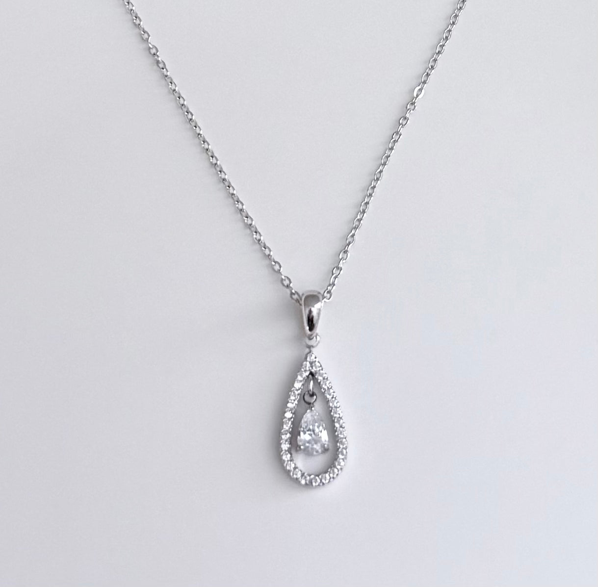 Sparkling Tear Drop Necklace