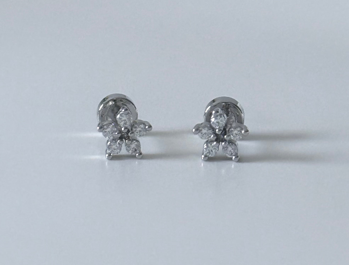 Flower Zircon Stud Earrings
