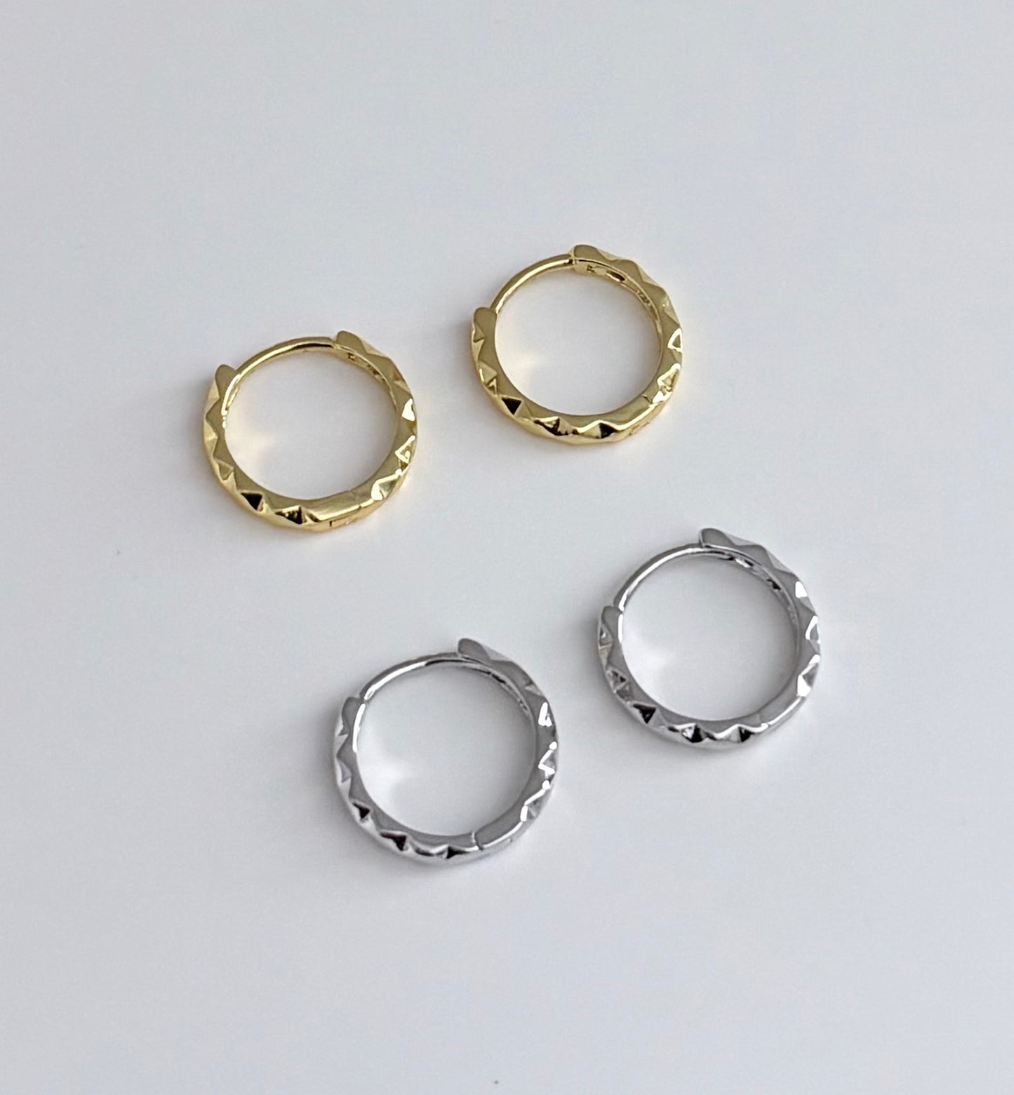 Textured Huggie Earrings