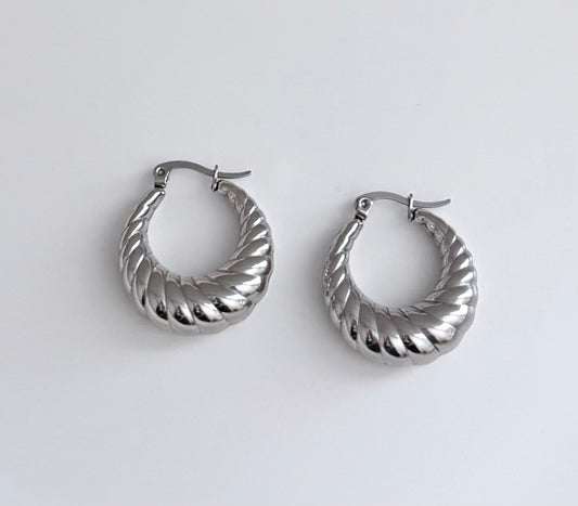 Contour Hoop Earrings