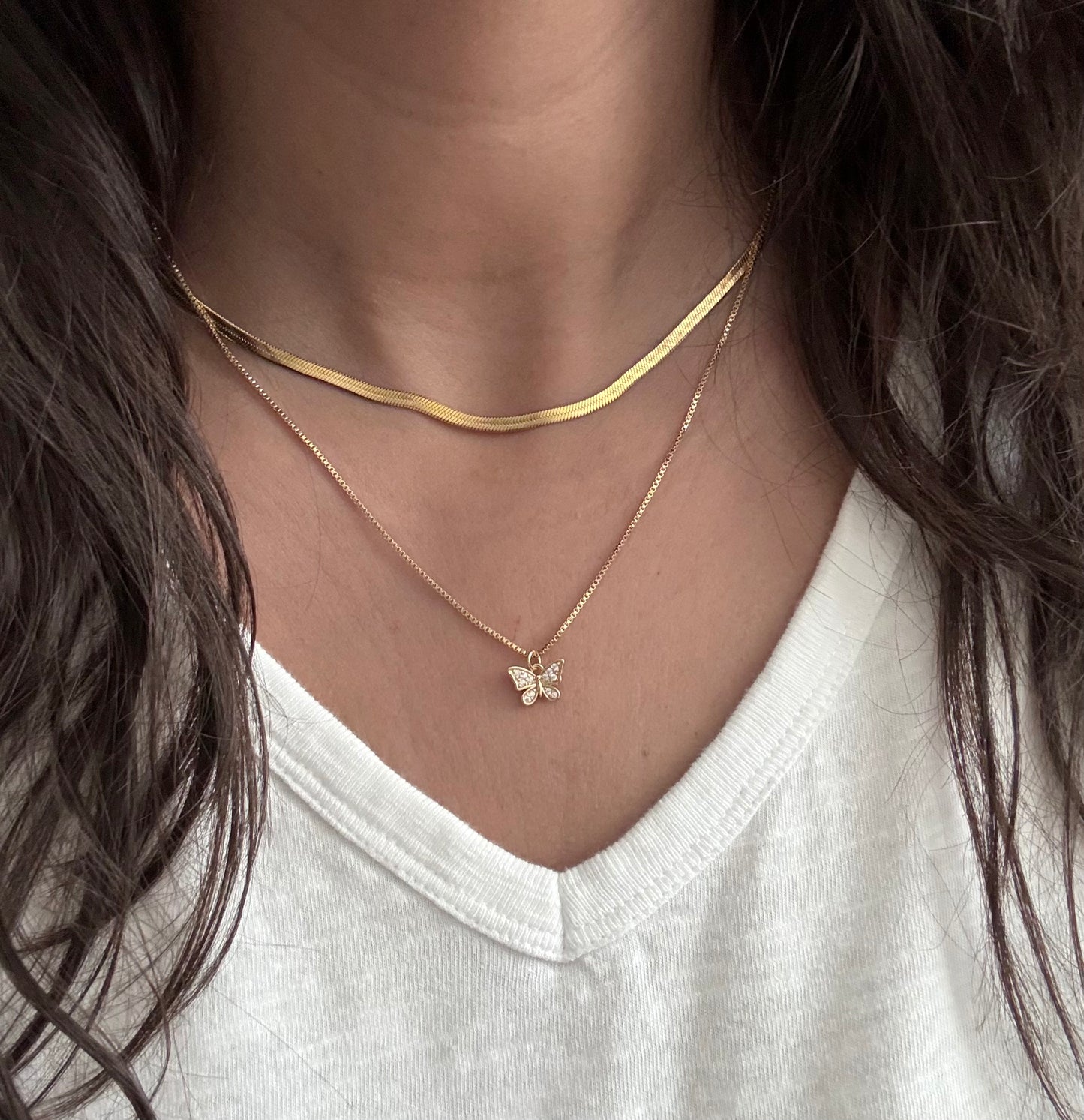 Butterfly Layered Necklace