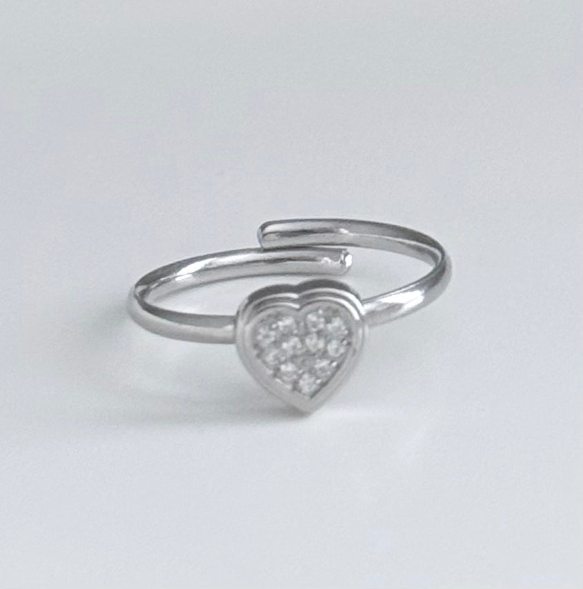 Sparkly Heart Ring