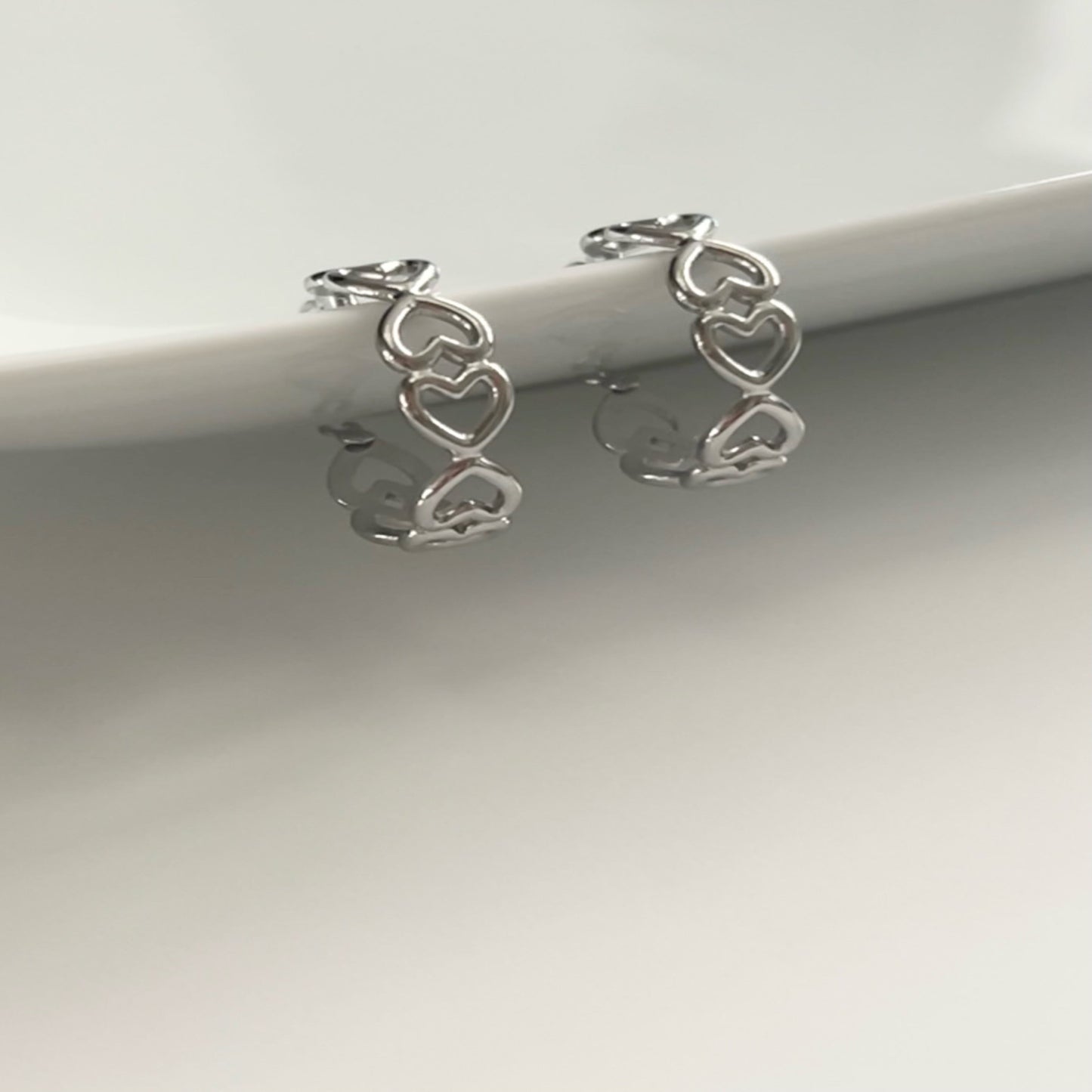 heart hoop earrings