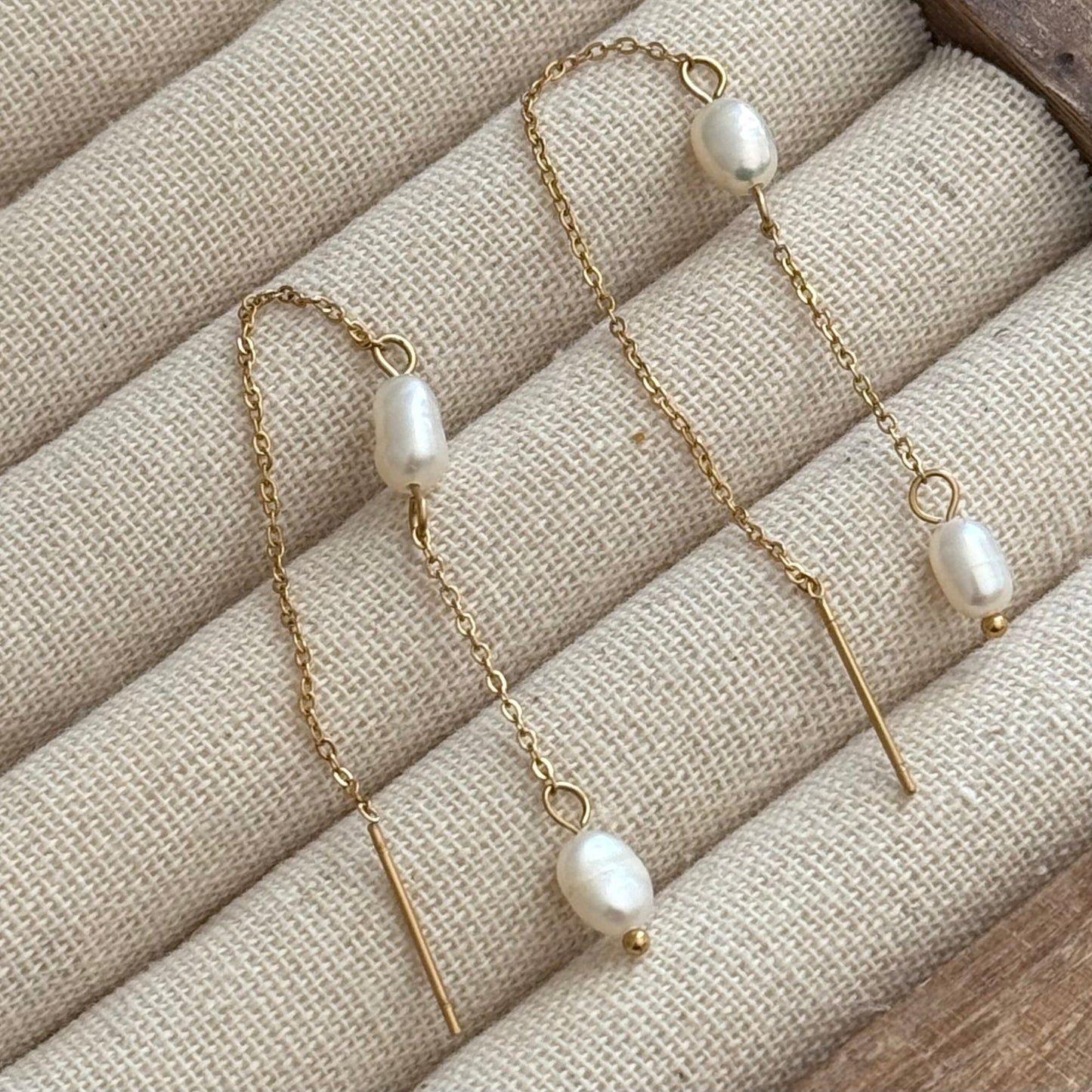 Pearl Threader Earrings