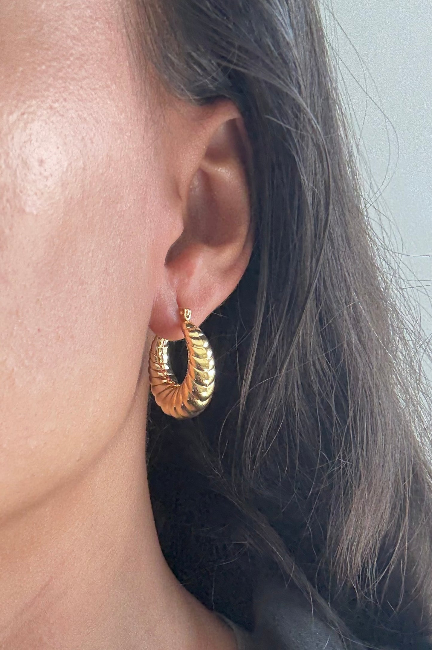 Contour Hoop Earrings