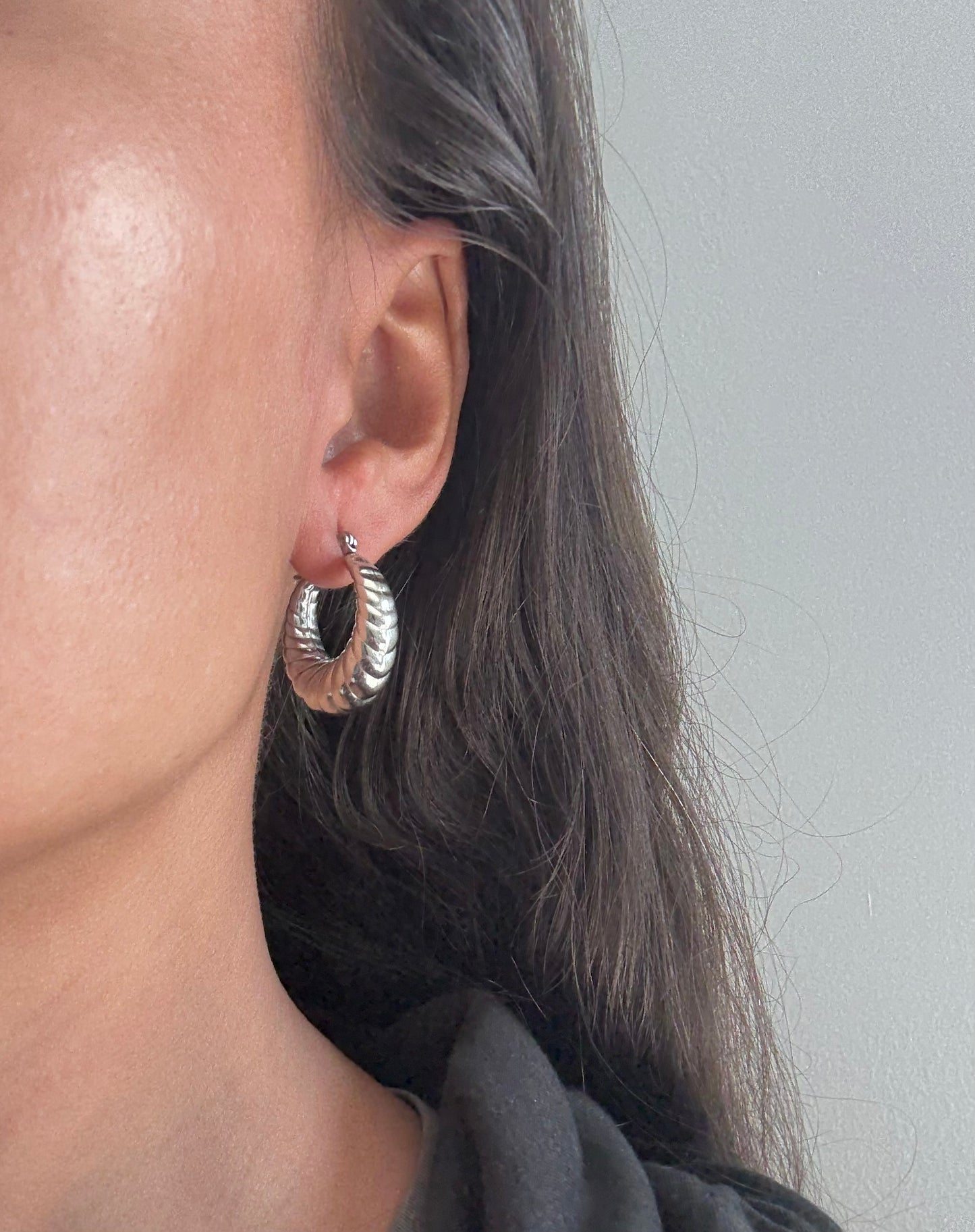 Contour Hoop Earrings