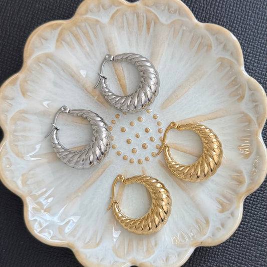 Contour Hoop Earrings