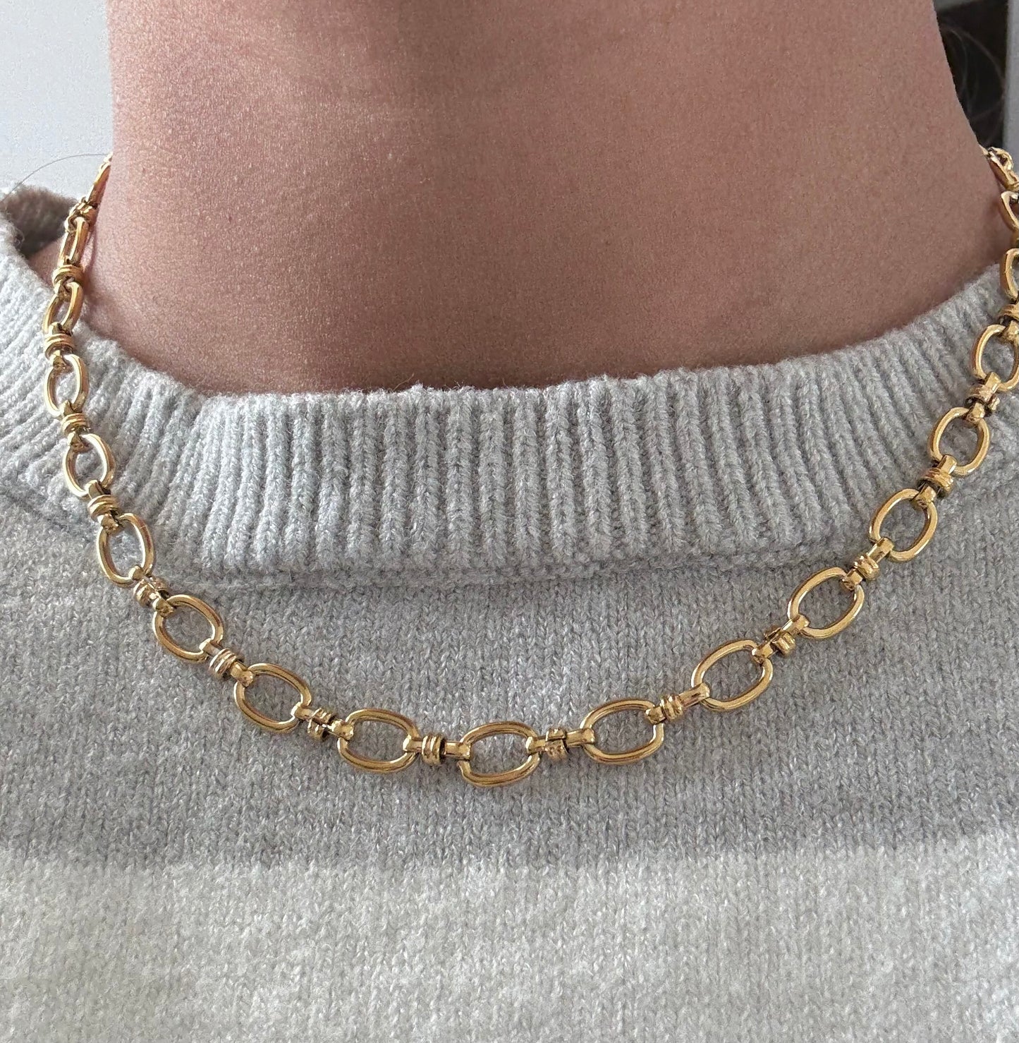 The Rolo Link Necklace and Bracelet Set