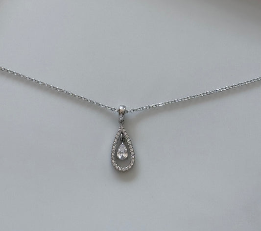 Sparkling Tear Drop Necklace