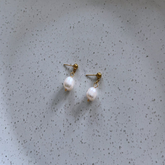 pearl drop earrings