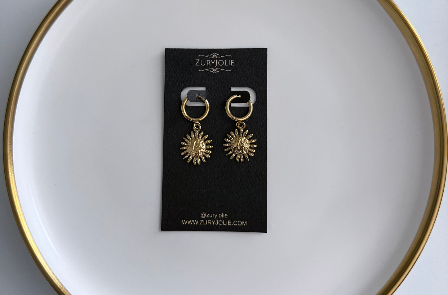 Sun Hoop Earrings