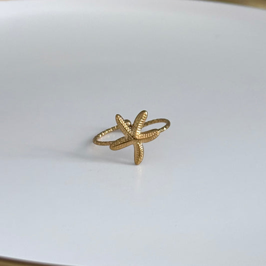 Golden Starfish Ring