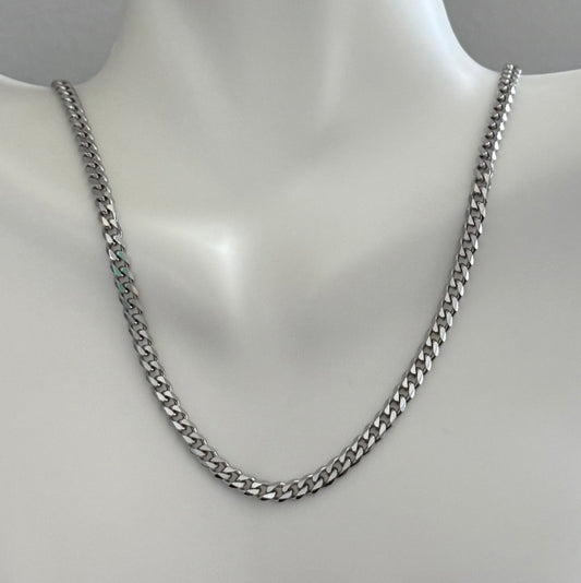 Thin Cuban Chain Necklace