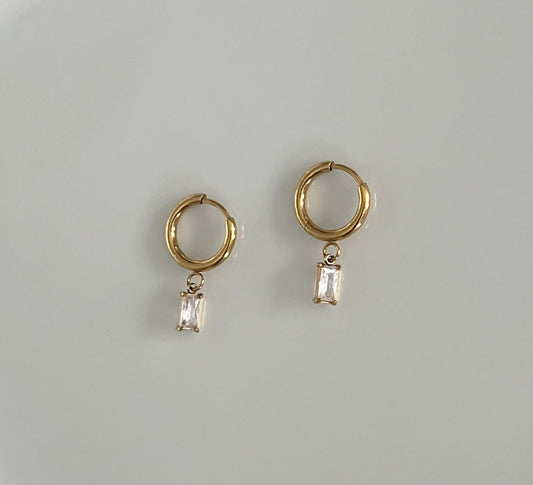 cubic zirconia drop earrings