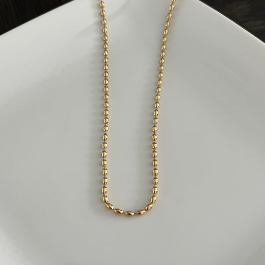 ball chain necklace gold