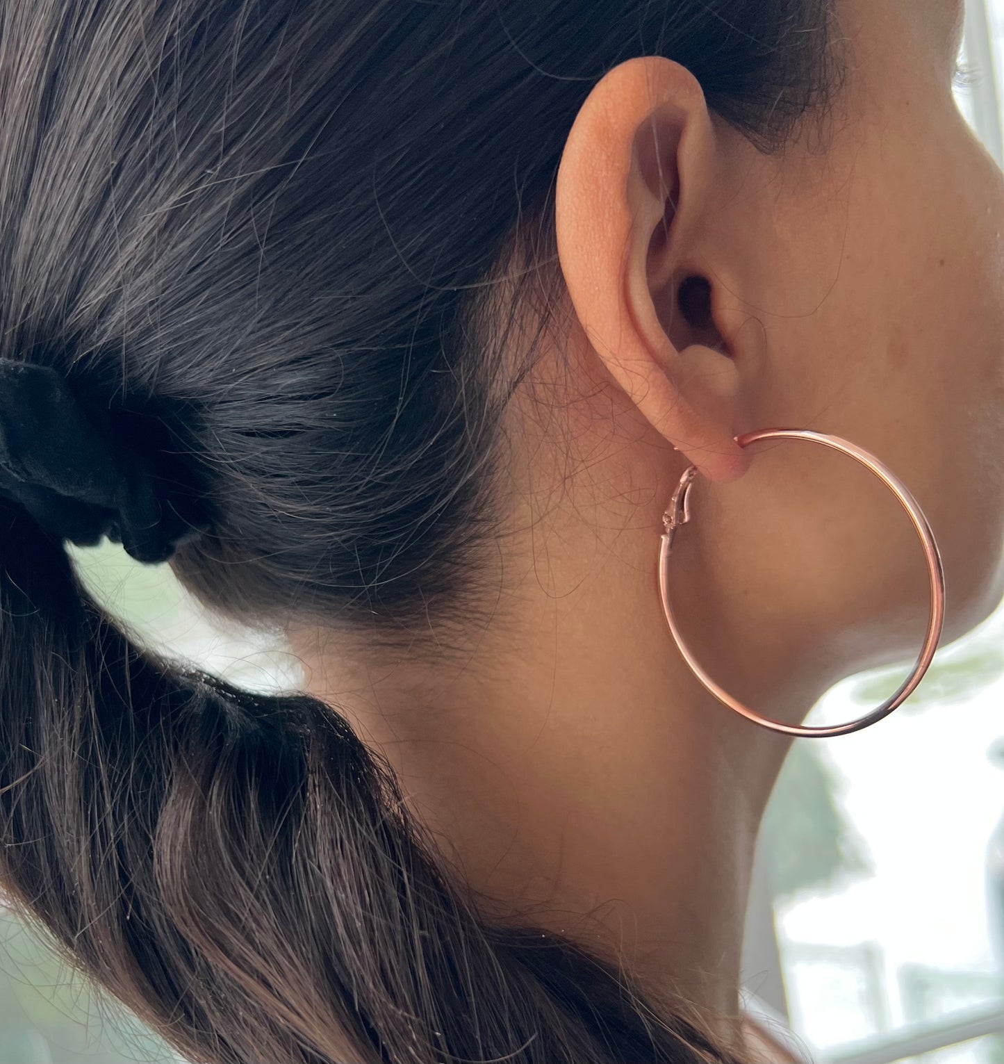 large Rose Gold Hoops