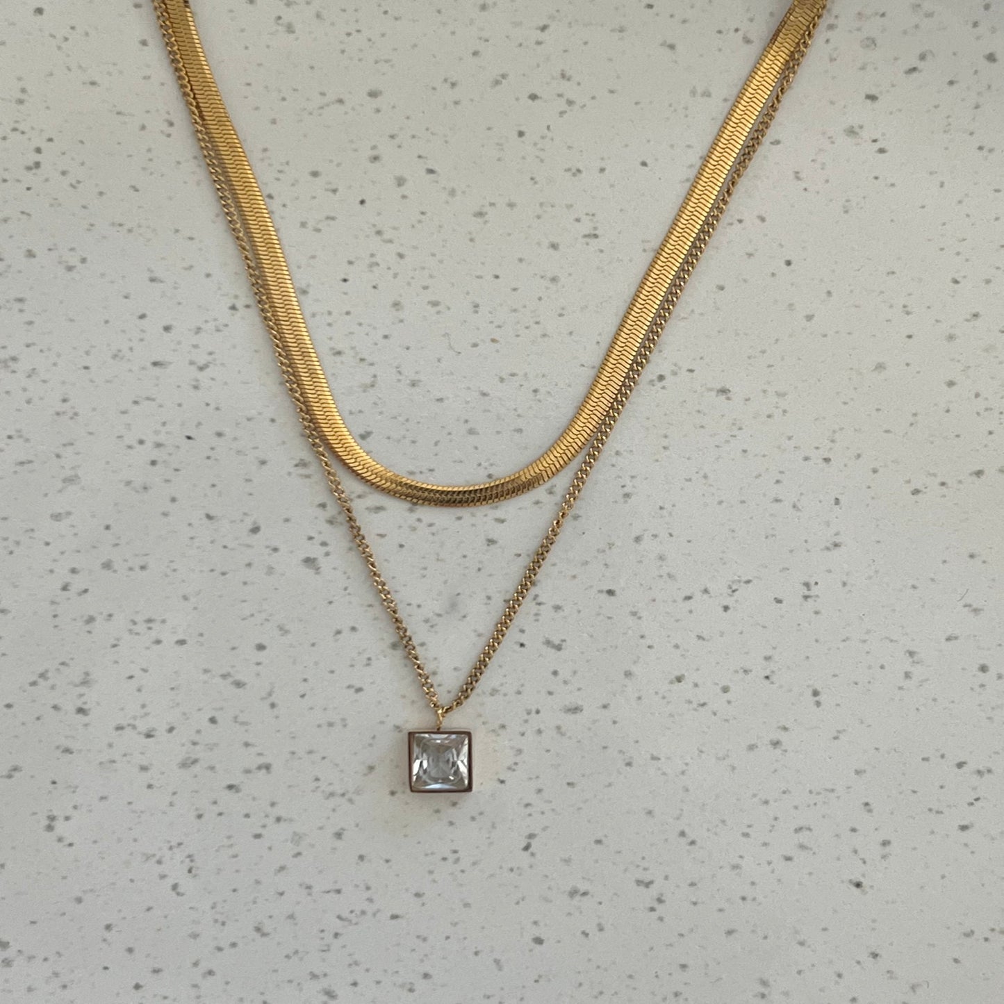 Stacked Necklace with pendant