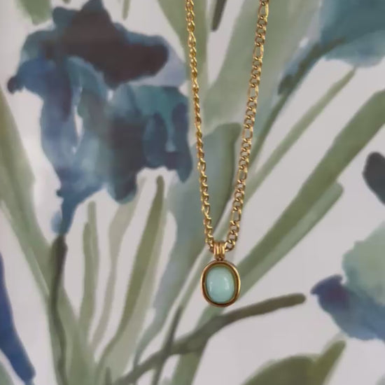 aqua pendant necklace